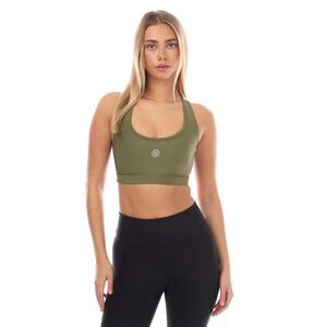 Skins Womens/Ladies Series-3 Active Sports Bra / Khaki Green